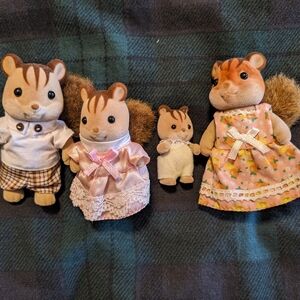 Adorable Family of Squirrel Figurines